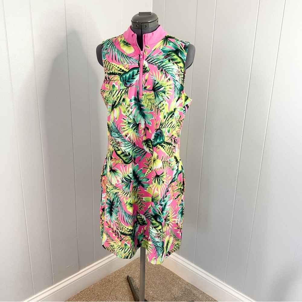 Tommy Bahama Women's Floral Tropical Sleeveless Golf Dress Size Large